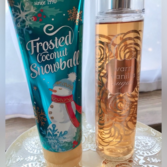 Unused Bath Body Works Frosted Coconut Snowball Lotion Warm Vanilla Sugar Spray - Picture 4 of 8